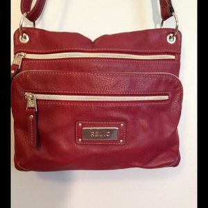 New, WOT.  Cross body, Leather, Burgundy  bag