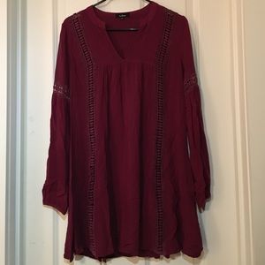 pretty maroon tunic