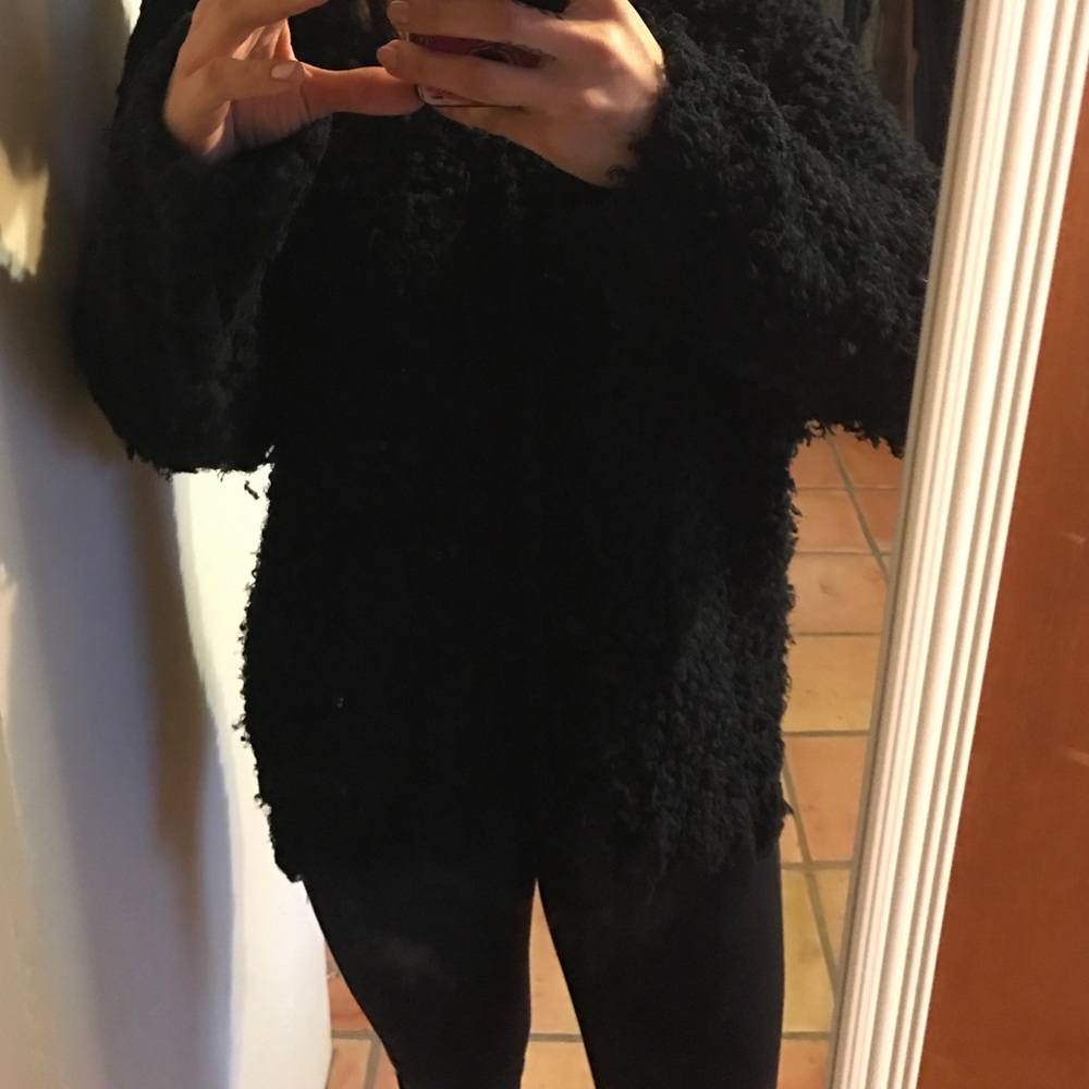 Free People loose knit black sweater