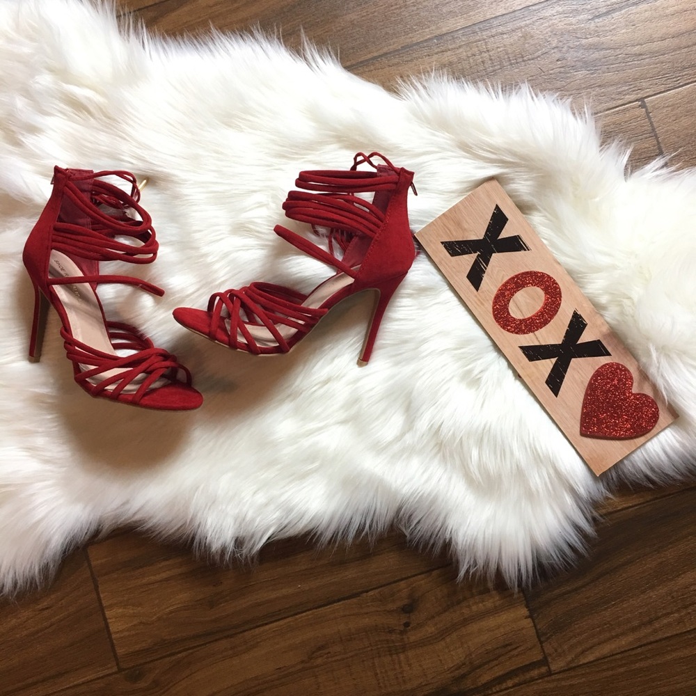 Red Strappy Heels