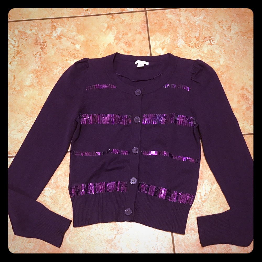 Sequined Button Up Sweater