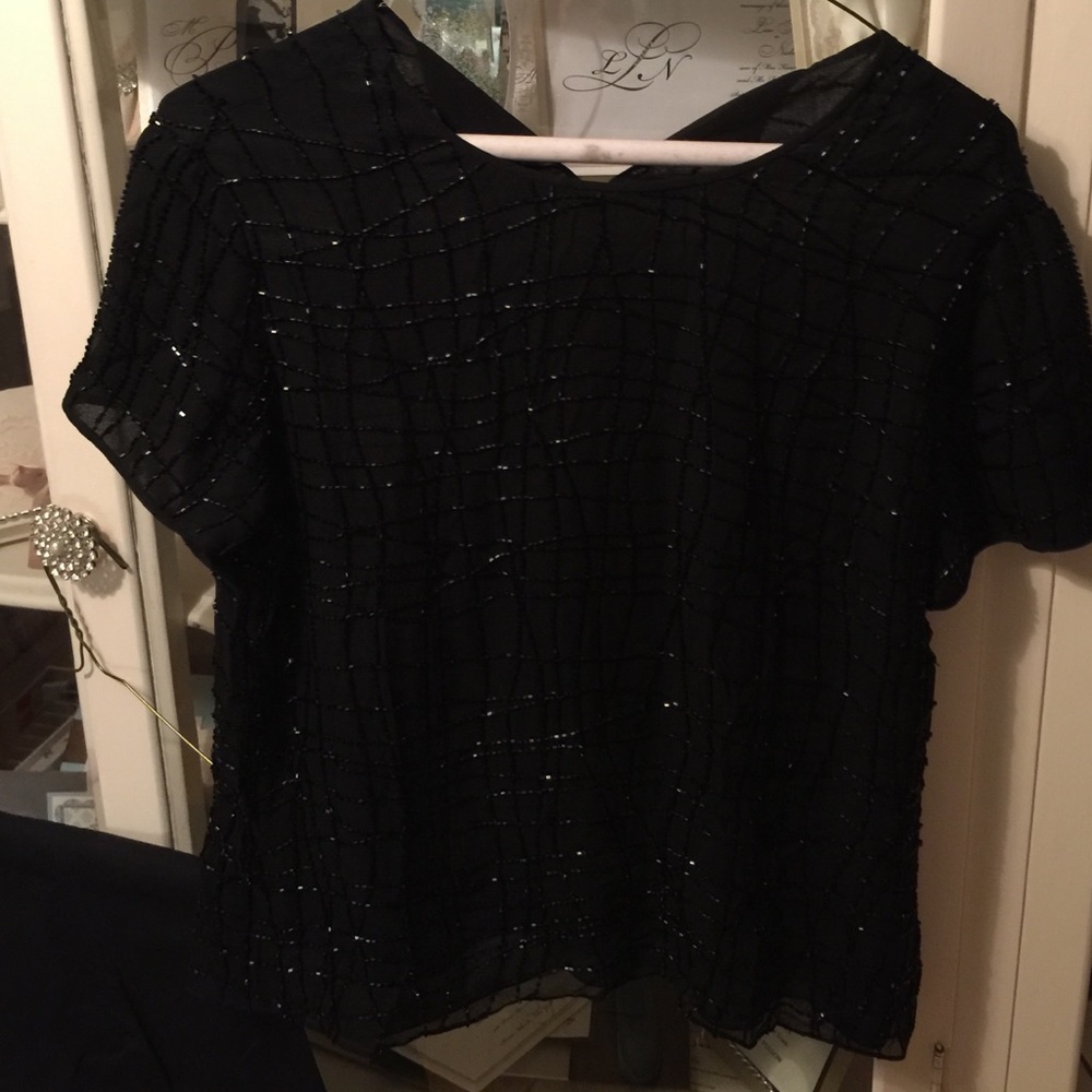 Silk blouse with beads