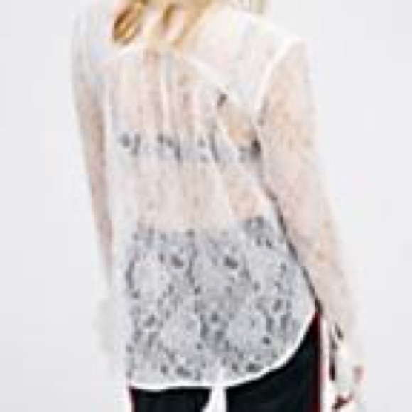 SOLD! FREE PEOPLE Lace Button Down! - Picture 5 of 8