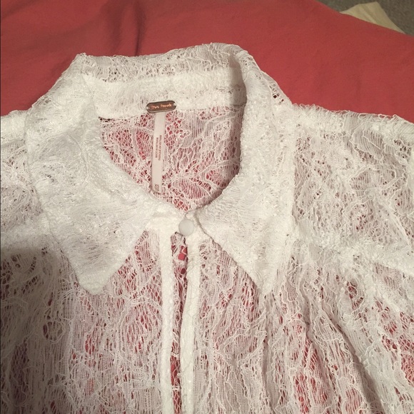 SOLD! FREE PEOPLE Lace Button Down! - Picture 8 of 8