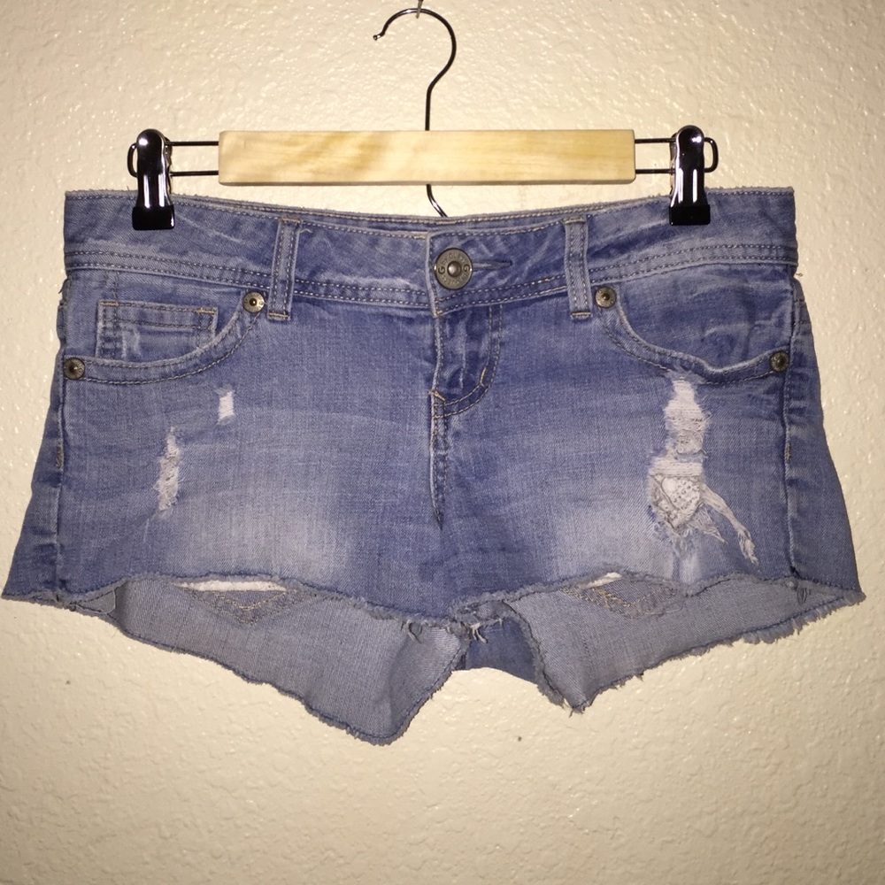 Woman's denim cutoff shorts