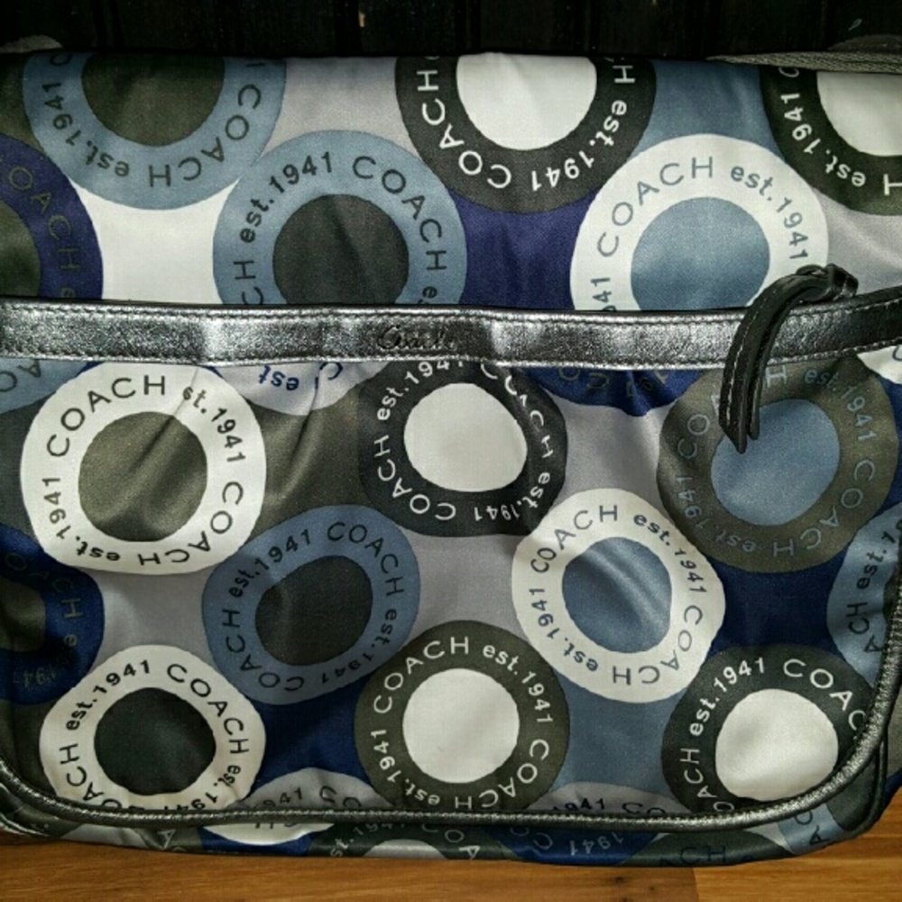 Coach F18377 alexandra sateen messenger/diaper bag