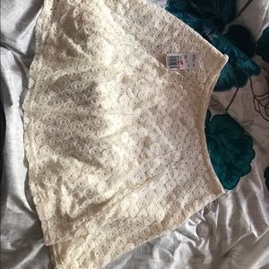 Cream lace skirt