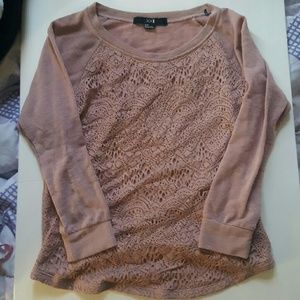 Lace front sweater