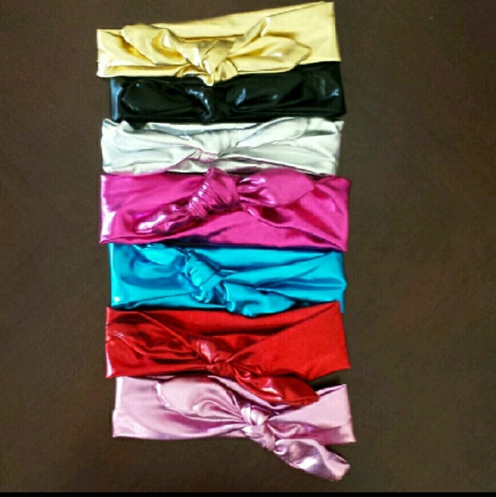 Complete Set-Metallic Bunny Ear Headbands