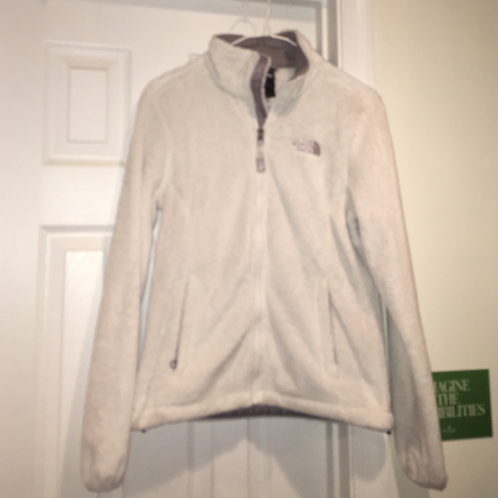 White furry Northface Jacket