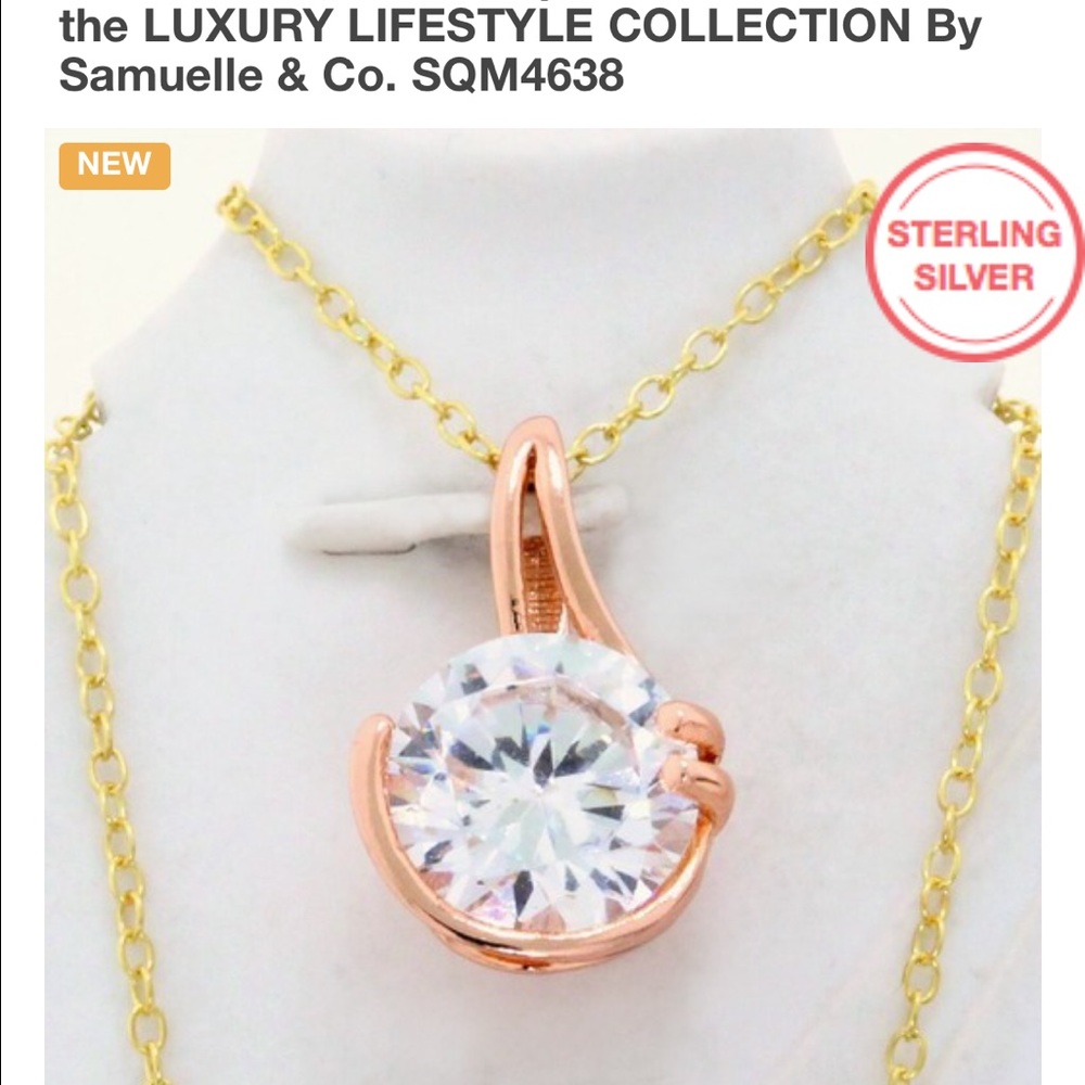 925 Sterling Silver & White Topaz Necklace