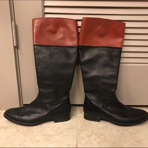 Tod's Two-Tone Leather Riding Boots