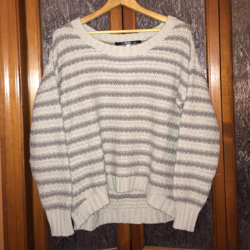 Kensie sweater with hi-low hem