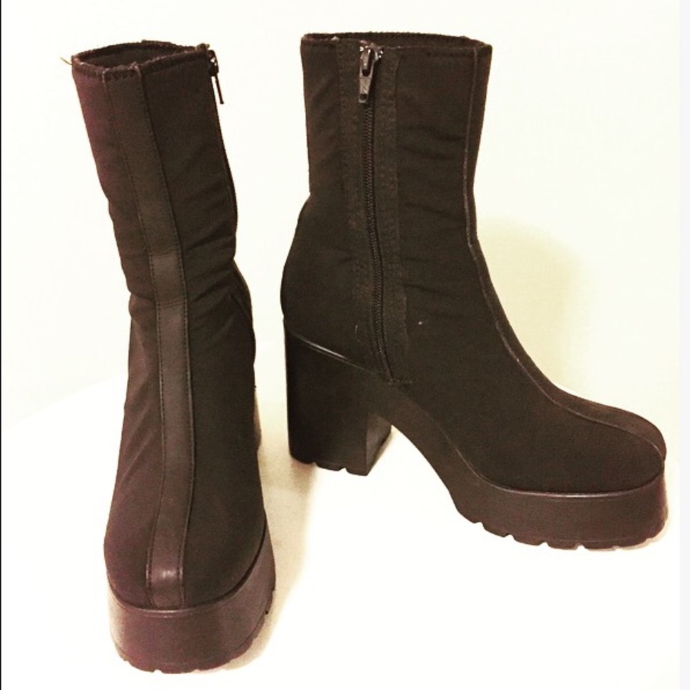 Miista Neoprene leather Nastygal Unif Asos bootie