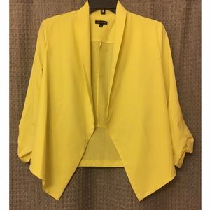 Yellow Blazer Style Blouse