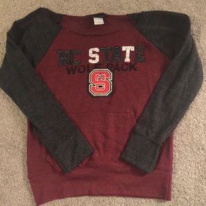 NC State Off the Shoulder Sweatshirt