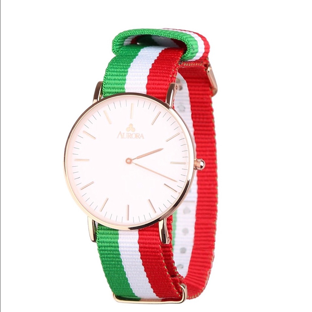 Italian Auroras men's casual Rose Gold Nylon