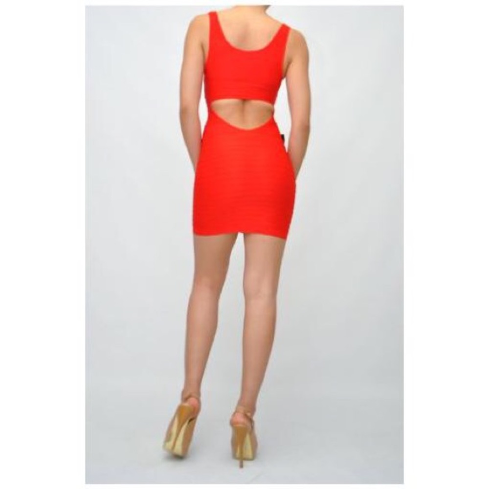 Bebe Orange bodycon  dress