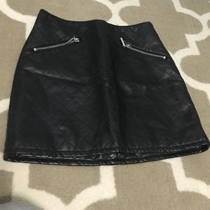 H&M quilted faux leather skirt
