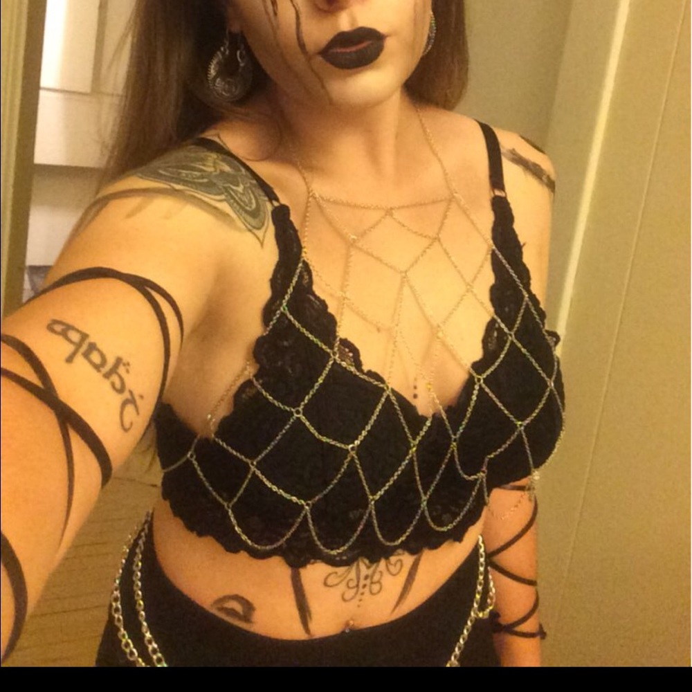 Silver harness chain bra - Picture 2 of 2