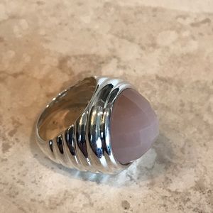 Milor silver. Sterling silver peach moonstone Ring