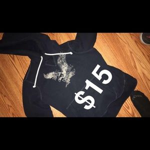 Navy American Eagle Pullover Hoodie