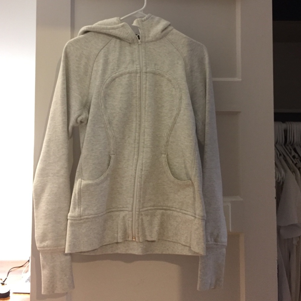 Heathered Grey Lululemon scuba hoodie