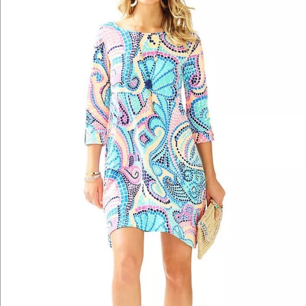 Lilly pulitzer Edna tile wave dress. Size L.