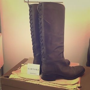PRICE DROP! 🎉Sartore lace-up leather riding boots