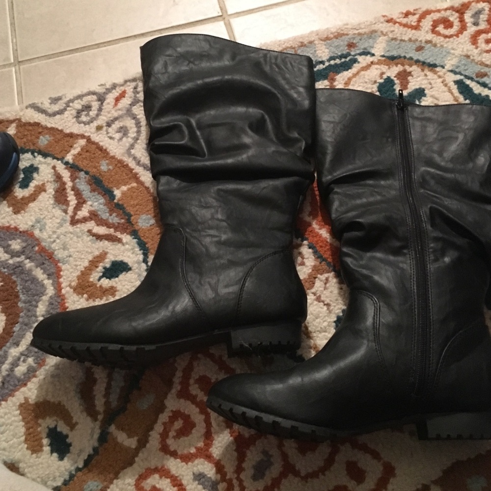 Lower east side wide calf Black boots size 10