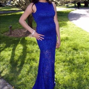 royal blue prom dress