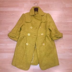Mustard Wool Peacoat