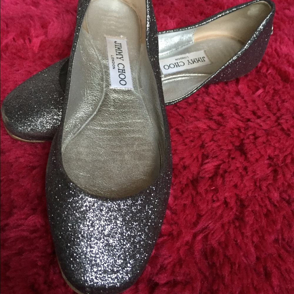 Jimmy Choo sparkly flats