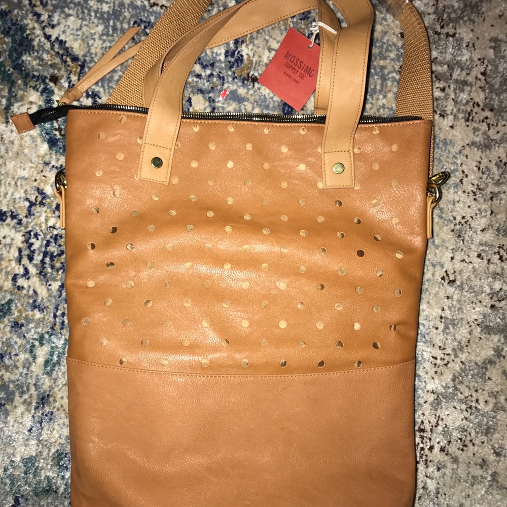 NWT tan Mossimo handbag with adjustable strap