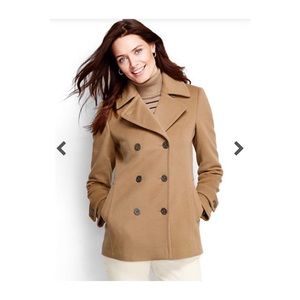 Lands End Luxe Wool Pea Coat