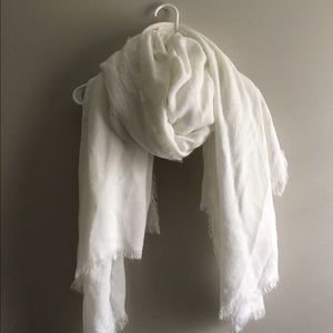 White Long Scarf