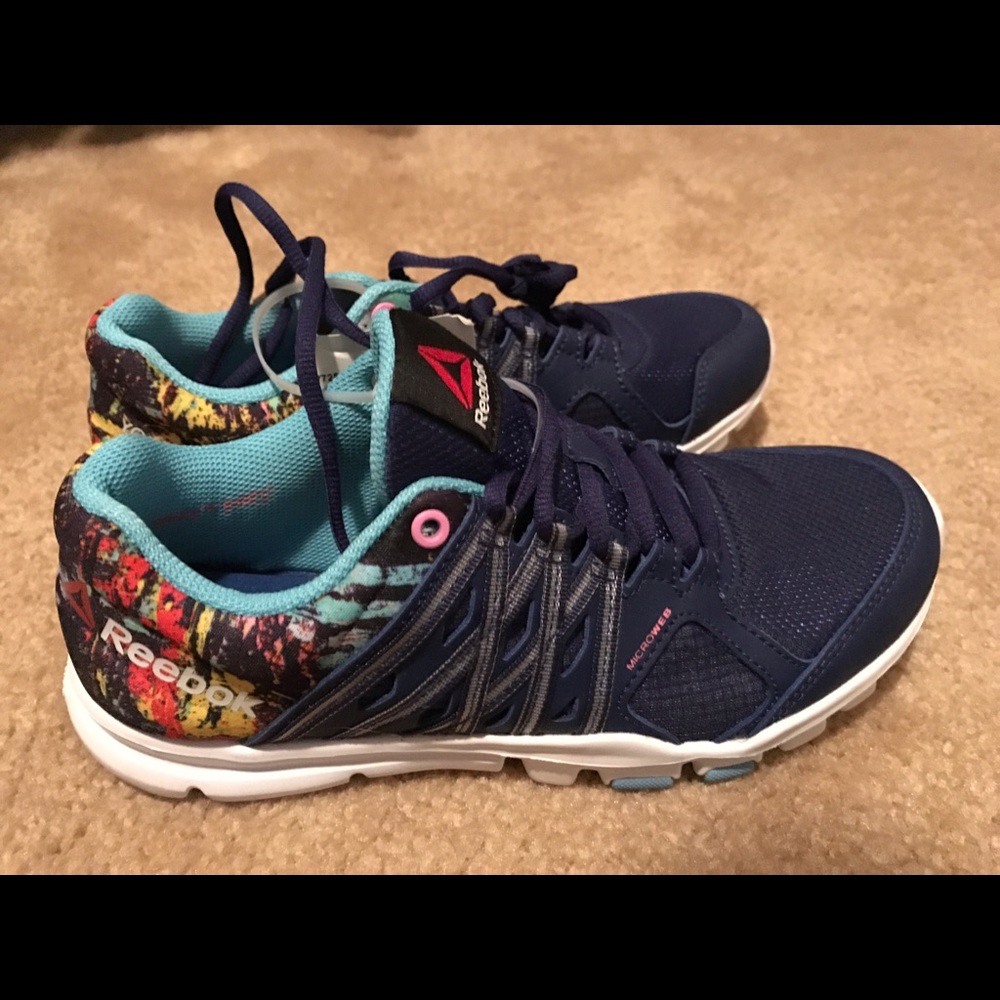 Reebok YourFlex trainers in Night beacon/blue