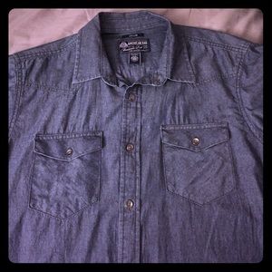Men's Medium American Rag Denim Button Down