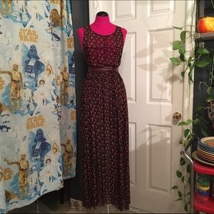 GYPSY WARRIOR see thru ditsy floral MAXI