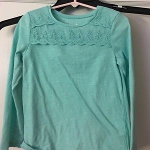 Aqua long sleeve tee