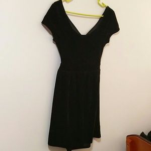 Kimchi Blue black velvet dress open back
