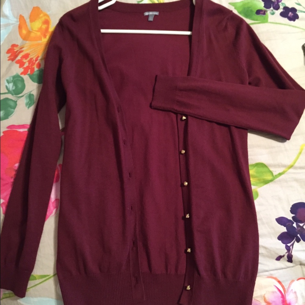 Maroon cardigan