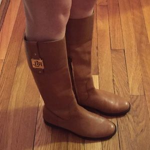 Cognac leather Ralph Lauren boots
