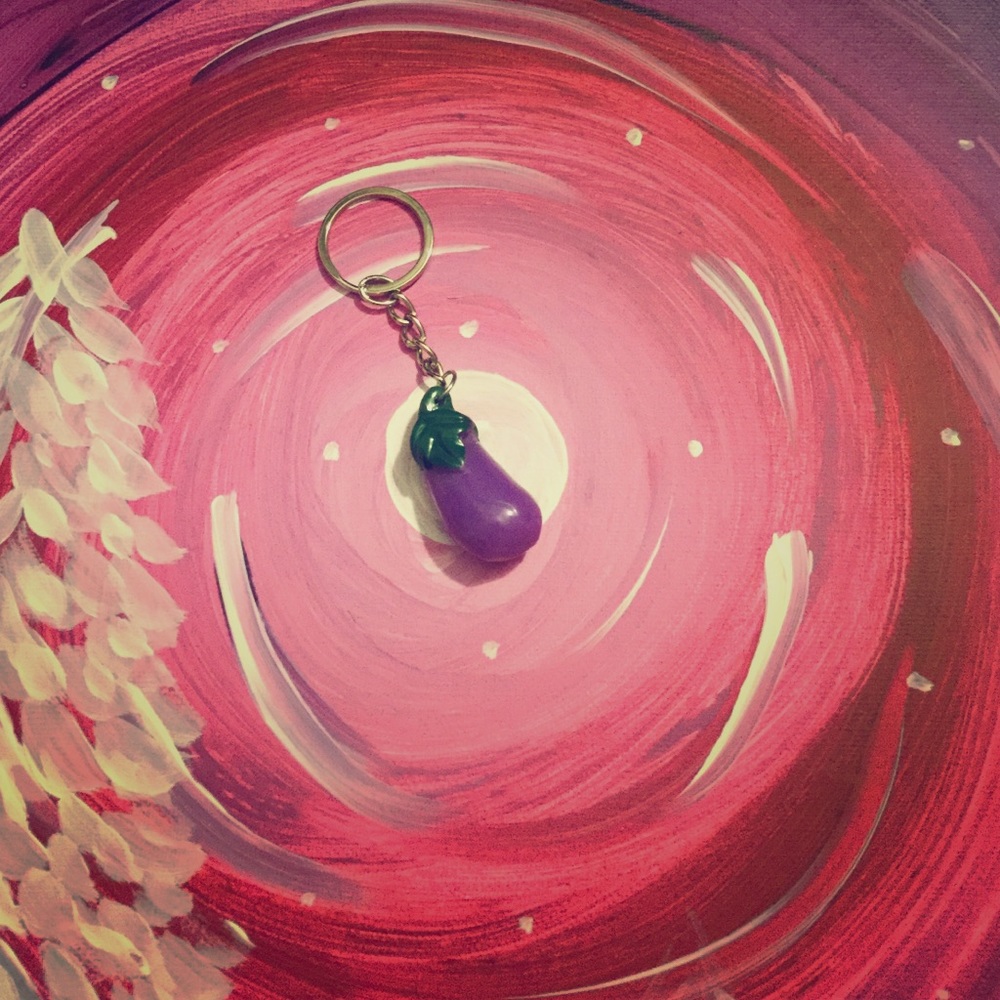 🍆 Eggplant Keychain 🍆 NWOT