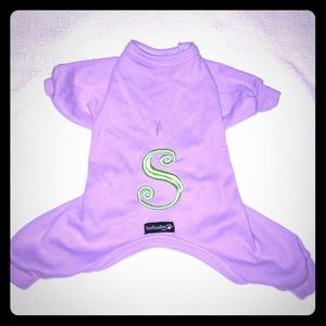 Precious monogrammed puppy onesie