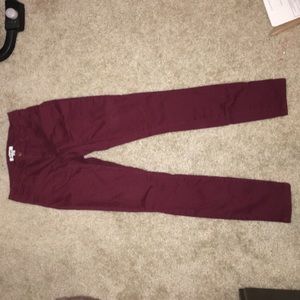 Maroon Jean Leggings