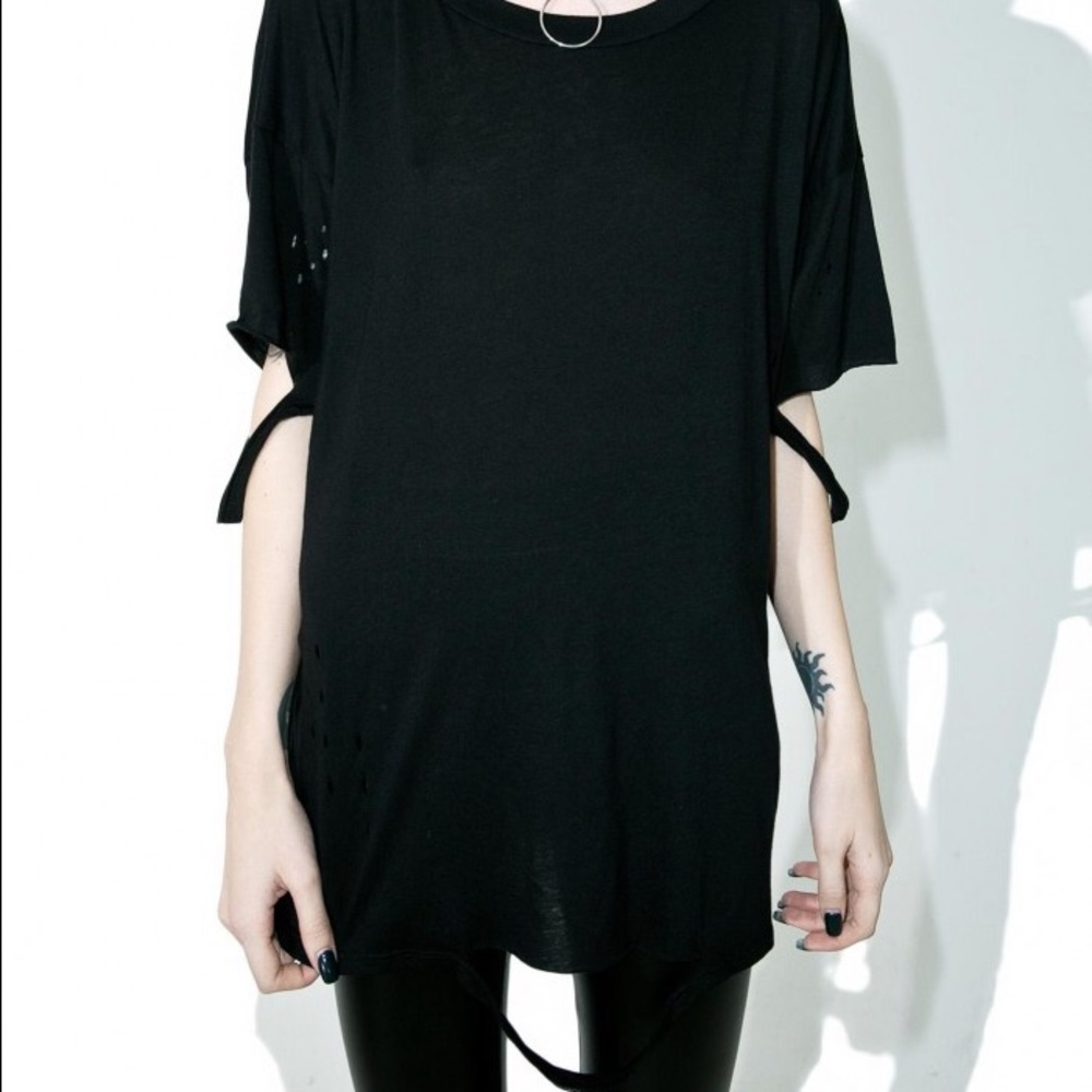 Mercy distressed t shirt black