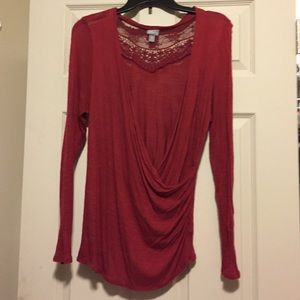 Vanity front wrap tunic size medium