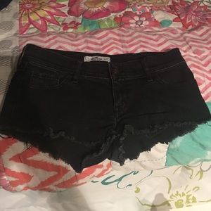 Black jean shorts