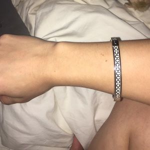 Coach white and silver C bangle